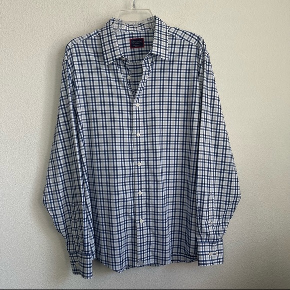 UNTUCKit Stretch Checkered Button Down Long Sleeve Shirt - Picture 2 of 6